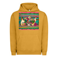 Pigment Peanut Butter mexican tequila skull roses cactus sombrero Urban Hoodie - Artiststas