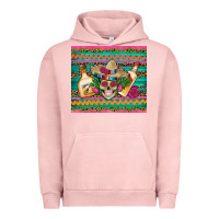 Pigment Salmon mexican tequila skull roses cactus sombrero Urban Hoodie - Artiststas