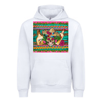 White mexican tequila skull roses cactus sombrero Urban Hoodie - Artiststas