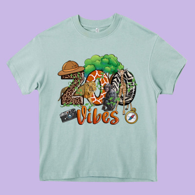 Zoo Vibes Heavy Core Tee Designed By Jahusdesignshop