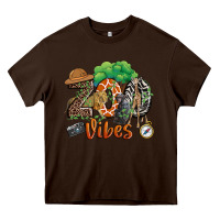 Chocolate Brown zoo vibes Heavy Core Tee - JahusDesignShop