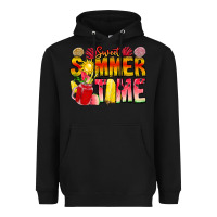 Black Sweet Summer Time Heavyweight Hoodie - CowhideDigitalArt