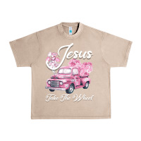 French Oak Leopard Floral Pink Car Jesus Take The Wheel Urban Heavy Tee - Bettercallsaul