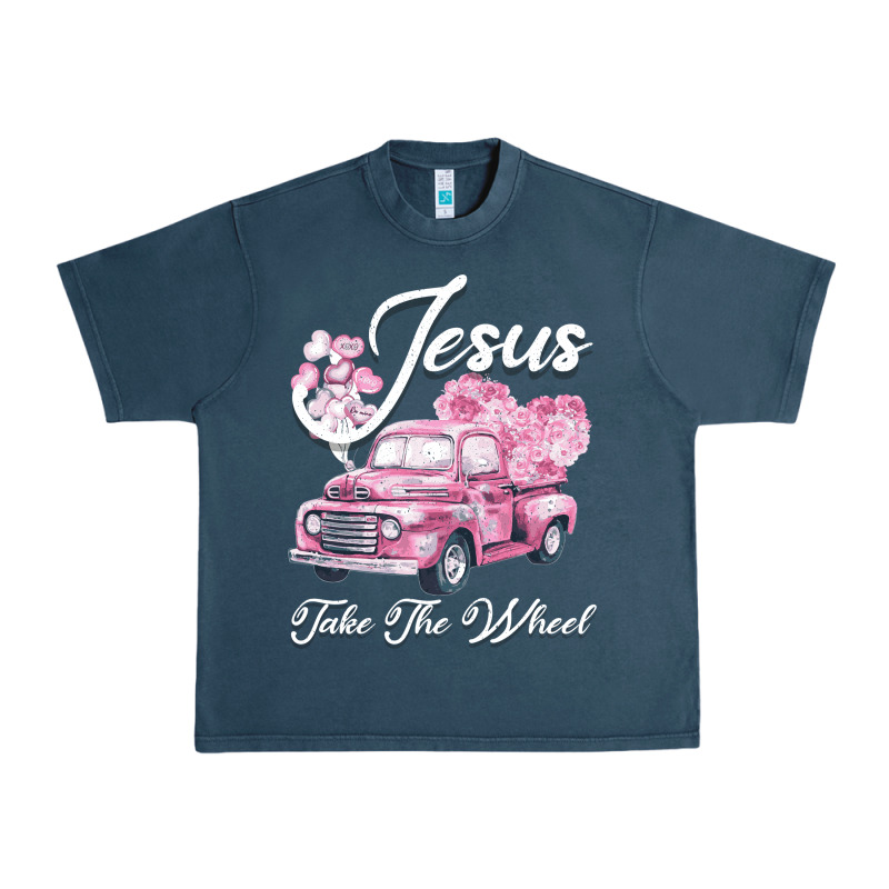 Leopard Floral Pink Car Jesus Take The Wheel Urban Heavy Tee by Bettercallsaul | Teevron