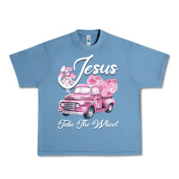 Pebble Blue Leopard Floral Pink Car Jesus Take The Wheel Urban Heavy Tee - Bettercallsaul