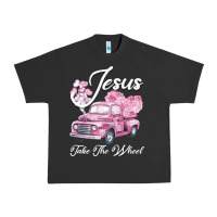 Pigment Black Leopard Floral Pink Car Jesus Take The Wheel Urban Heavy Tee - Bettercallsaul