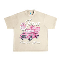 Sandshell Leopard Floral Pink Car Jesus Take The Wheel Urban Heavy Tee - Bettercallsaul