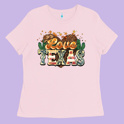 Love Texas Ladies Tee Designed By Nancycooperartshop