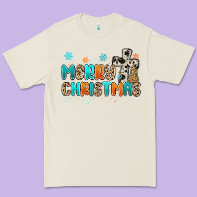 Western Merry Christmas Premium Tee Designed By Maliassmallbusiness