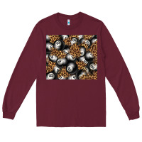 Burgundy pool with leopard tumbler tbs Long Sleeve Tee - TumblerDesignByShophia