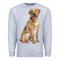 Heather Grey Labrador Retriever llustrations Premium Sweatshirt - LillyAllenDesigns
