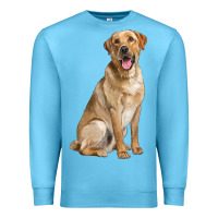 Ocean Blue Labrador Retriever llustrations Premium Sweatshirt - LillyAllenDesigns