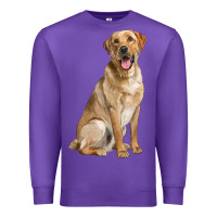 Purple Labrador Retriever llustrations Premium Sweatshirt - LillyAllenDesigns