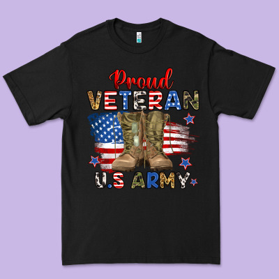 Proud Veteran U.s Army Premium Tee Designed By Ranaportraitstore
