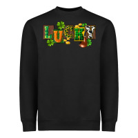 Black Western lucky St. Patrick's Day Heavyweight Sweatshirt - CowGirlArtShop