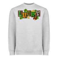 Heather Grey Western lucky St. Patrick's Day Heavyweight Sweatshirt - CowGirlArtShop