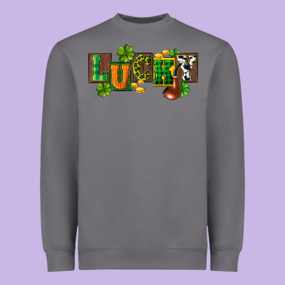 Western Lucky St. Patrick's Day Heavyweight Sweatshirt Designed By Cowgirlartshop