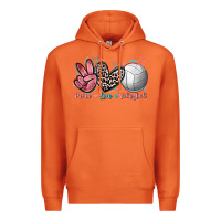 Carrot Peace Love Volleyball Premium Hoodie - FaDigitalArtStudio