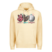 Pina Colada Peace Love Volleyball Premium Hoodie - FaDigitalArtStudio