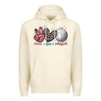 Peace Love Volleyball Premium Hoodie | Teevron