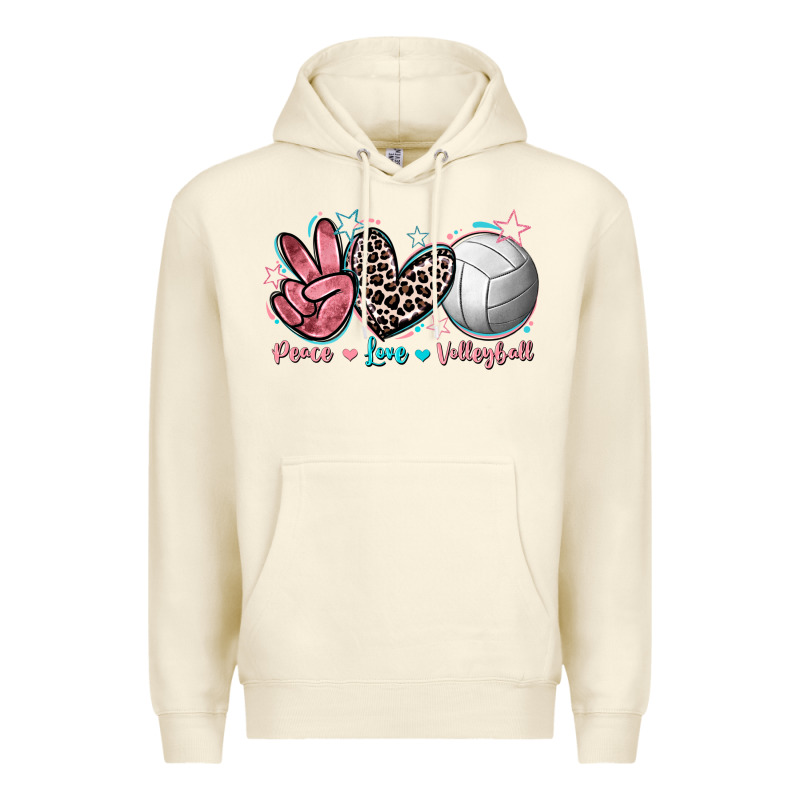 Peace Love Volleyball Premium Hoodie by FaDigitalArtStudio | Teevron