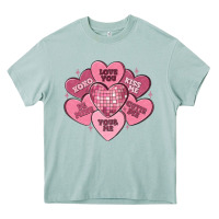 Arona valentines conversation hearts Heavy Core Tee - MaliasSmallBusiness