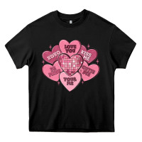 Black valentines conversation hearts Heavy Core Tee - MaliasSmallBusiness