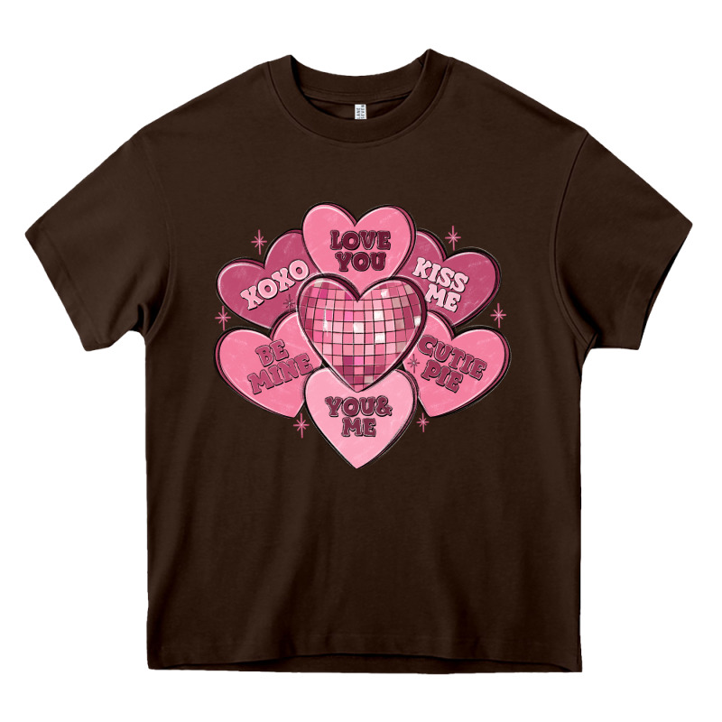 Valentines Conversation Hearts Heavy Core Tee by MaliasSmallBusiness | Teevron