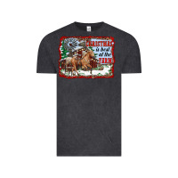 Vintage Black christmas is best at the farm Vintage Tee - RanaPortraitStore