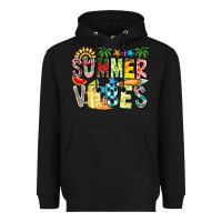 Black Summer Vibes Heavyweight Hoodie - CowhideDigitalArt