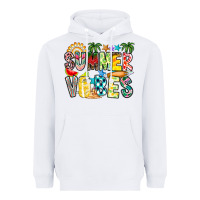White Summer Vibes Heavyweight Hoodie - CowhideDigitalArt