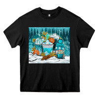 Black winter coffee cups with gnome Heavy Core Tee - NancyCooperArtShop