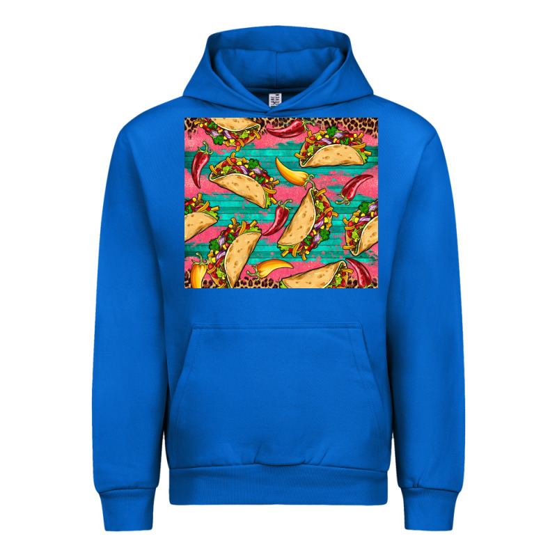 Mexican Taco Paper Glitter Leopard Wooden Urban Hoodie by Artiststas | Teevron