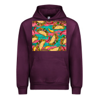 Mauve Wine mexican taco paper glitter leopard wooden Urban Hoodie - Artiststas