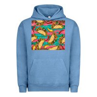 Pigment Pebble Blue mexican taco paper glitter leopard wooden Urban Hoodie - Artiststas