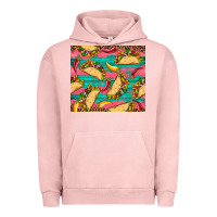 Pigment Salmon mexican taco paper glitter leopard wooden Urban Hoodie - Artiststas