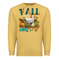 Antique Gold Fall Vibes Chicken Premium Sweatshirt - LillyAllenDesigns