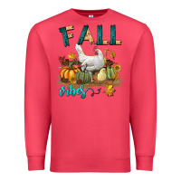 Cardinal Fall Vibes Chicken Premium Sweatshirt - LillyAllenDesigns