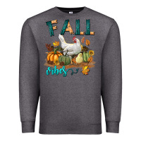 Charcoal Heather Fall Vibes Chicken Premium Sweatshirt - LillyAllenDesigns
