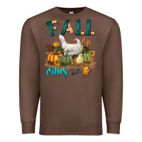 Chestnut Fall Vibes Chicken Premium Sweatshirt - LillyAllenDesigns