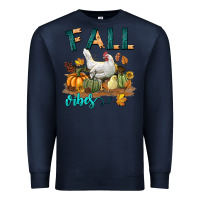 Navy Fall Vibes Chicken Premium Sweatshirt - LillyAllenDesigns