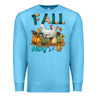 Ocean Blue Fall Vibes Chicken Premium Sweatshirt - LillyAllenDesigns