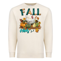 Sandshell Fall Vibes Chicken Premium Sweatshirt - LillyAllenDesigns