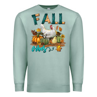 Seafoam Fall Vibes Chicken Premium Sweatshirt - LillyAllenDesigns