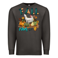 Smoke Fall Vibes Chicken Premium Sweatshirt - LillyAllenDesigns