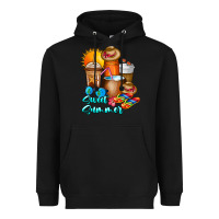 Black Sweet Summer Heavyweight Hoodie - CowhideDigitalArt