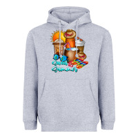 Heather Grey Sweet Summer Heavyweight Hoodie - CowhideDigitalArt