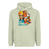 Matcha Sweet Summer Heavyweight Hoodie - CowhideDigitalArt