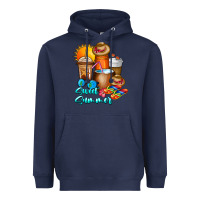 Navy Sweet Summer Heavyweight Hoodie - CowhideDigitalArt