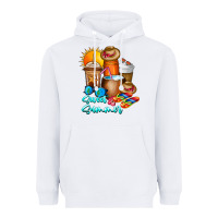 White Sweet Summer Heavyweight Hoodie - CowhideDigitalArt